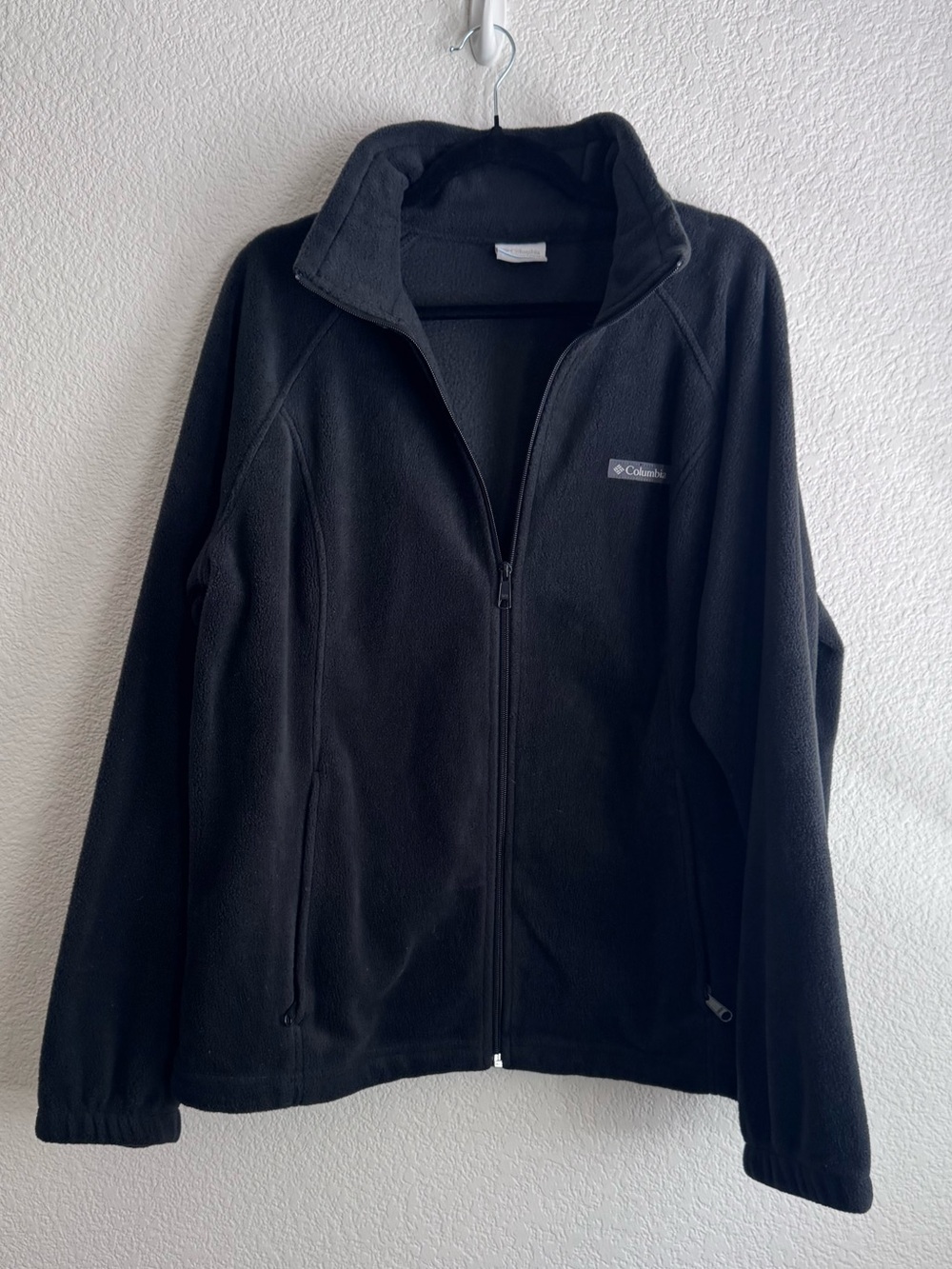 Columbia Black Full-Zip Fleece Jacket with Stand Collar | XXL